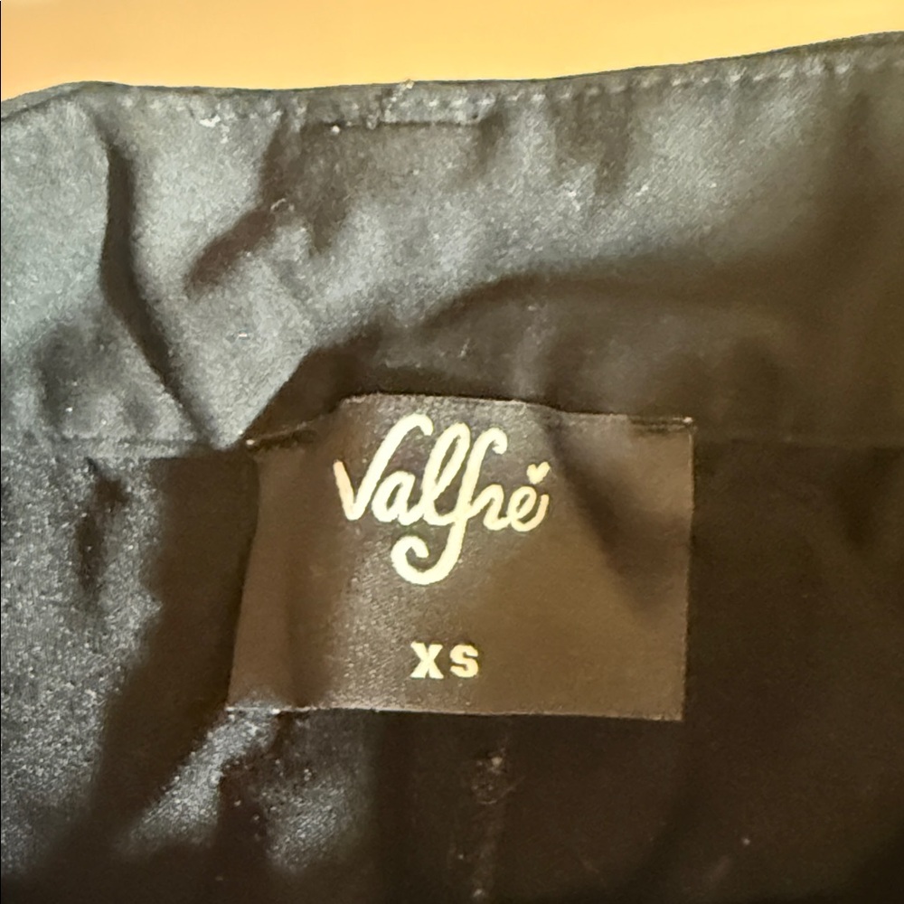 Valfie Judy Bloom Black wide leg Pants with White Flower cut outs